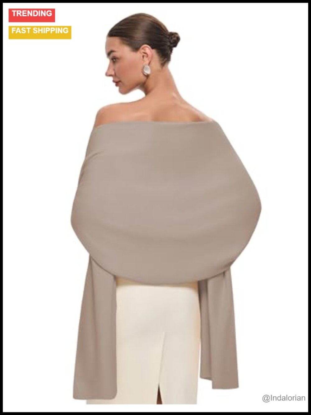 PULI Pashmina Shawl Wrap Viscose Blend Large Evening Scarf